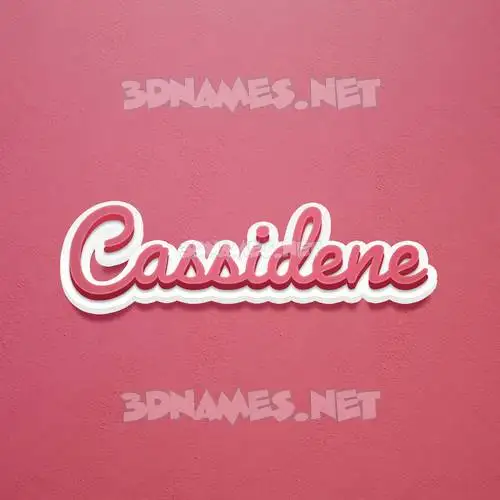 cassidene in Red Scribble style - 3D name wallpaper