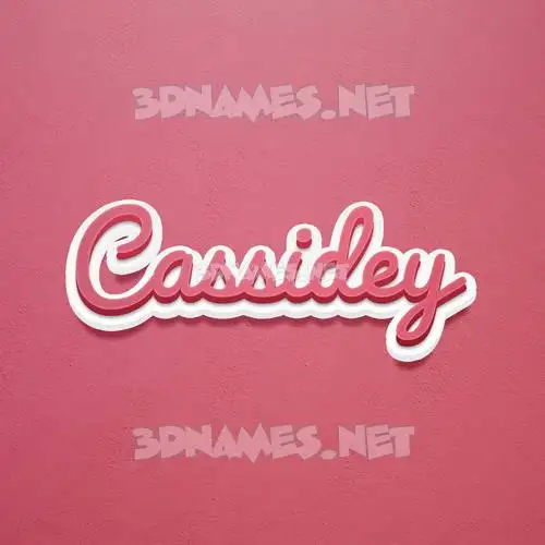 cassidey in Red Scribble style - 3D name wallpaper