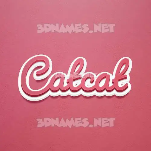 catcat in Red Scribble style - 3D name wallpaper catcat in Red Scribble style - 3D name wallpaper