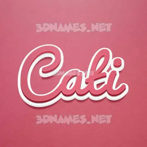 cati in Red Scribble style - 3D name wallpaper cati in Red Scribble style - 3D name wallpaper