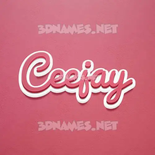 ceejay in Red Scribble style - 3D name wallpaper