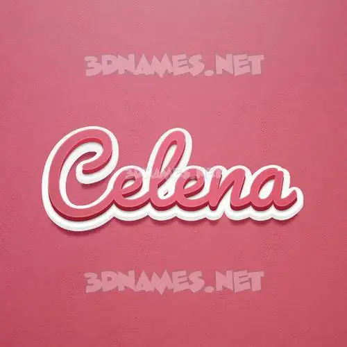 celena in Red Scribble style - 3D name wallpaper