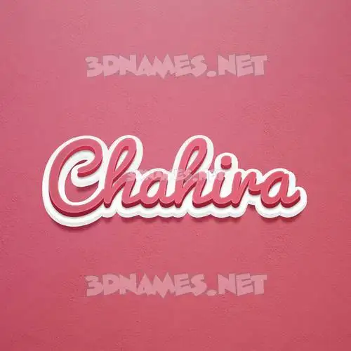 chahira in Red Scribble style - 3D name wallpaper