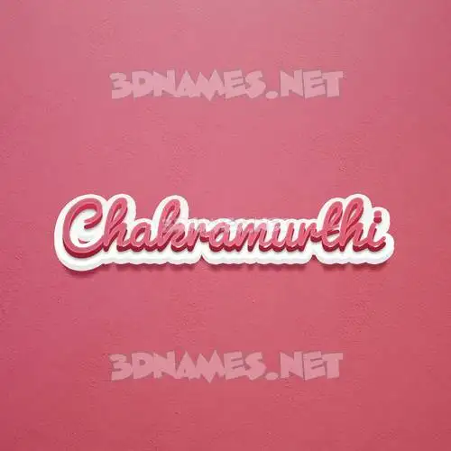 chakramurthi in Red Scribble style - 3D name wallpaper