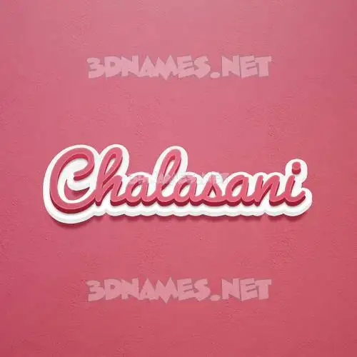 chalasani in Red Scribble style - 3D name wallpaper