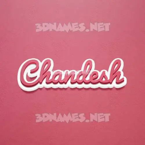 chandesh in Red Scribble style - 3D name wallpaper