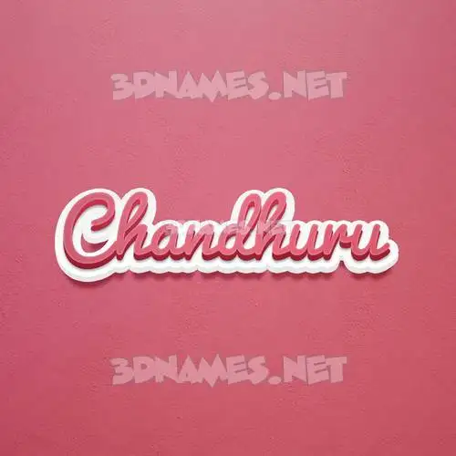 chandhuru in Red Scribble style - 3D name wallpaper