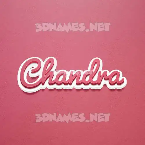 chandra in Red Scribble style - 3D name wallpaper