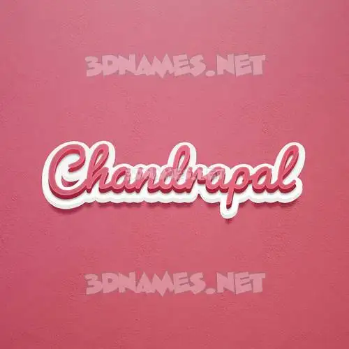 chandrapal in Red Scribble style - 3D name wallpaper