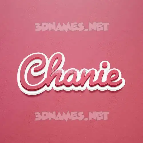 chanie in Red Scribble style - 3D name wallpaper