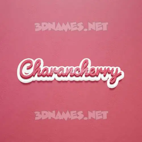 charancherry in Red Scribble style - 3D name wallpaper charancherry in Red Scribble style - 3D name wallpaper