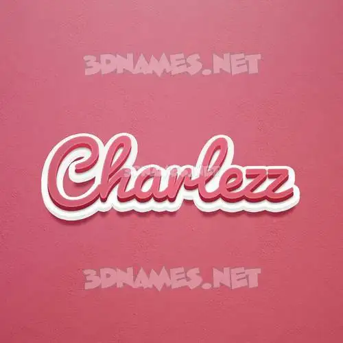 charlezz in Red Scribble style - 3D name wallpaper
