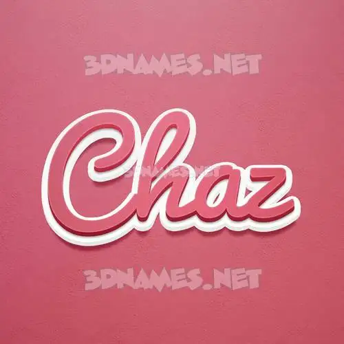 chaz in Red Scribble style - 3D name wallpaper