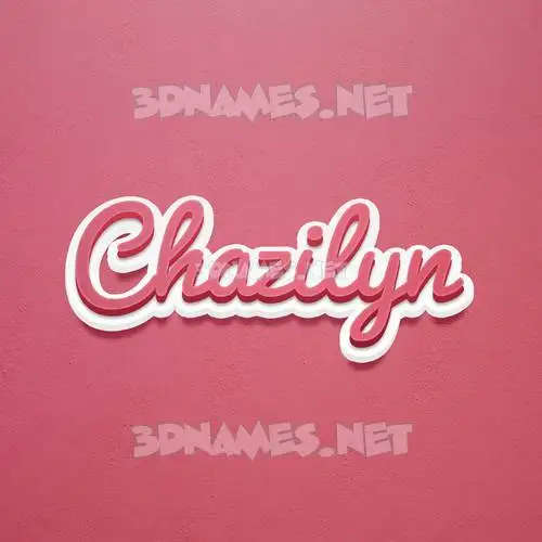 chazilyn in Red Scribble style - 3D name wallpaper