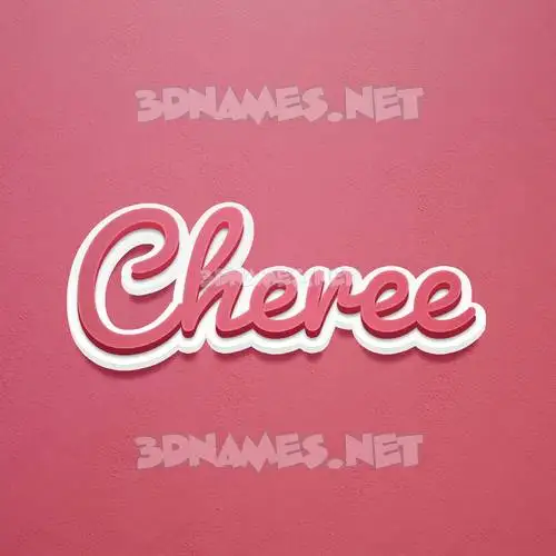 cheree in Red Scribble style - 3D name wallpaper