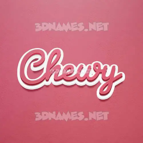 chewy in Red Scribble style - 3D name wallpaper