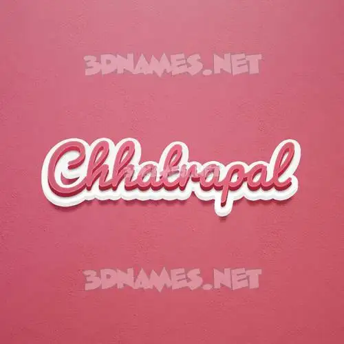 chhatrapal in Red Scribble style - 3D name wallpaper