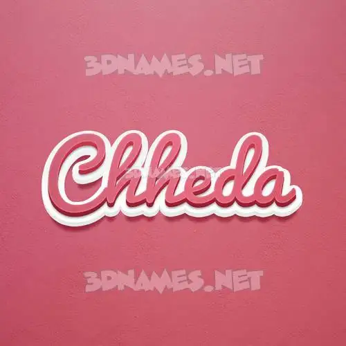 chheda in Red Scribble style - 3D name wallpaper chheda in Red Scribble style - 3D name wallpaper