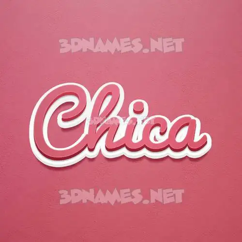 chica in Red Scribble style - 3D name wallpaper chica in Red Scribble style - 3D name wallpaper