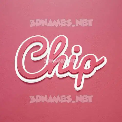 chip in Red Scribble style - 3D name wallpaper chip in Red Scribble style - 3D name wallpaper