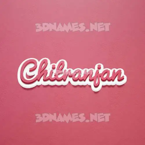 chitranjan in Red Scribble style - 3D name wallpaper