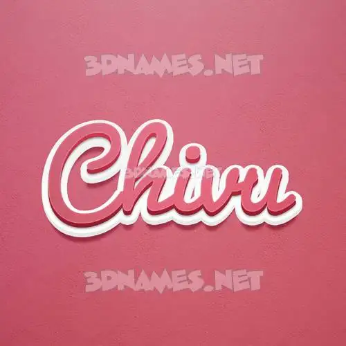 chivu in Red Scribble style - 3D name wallpaper