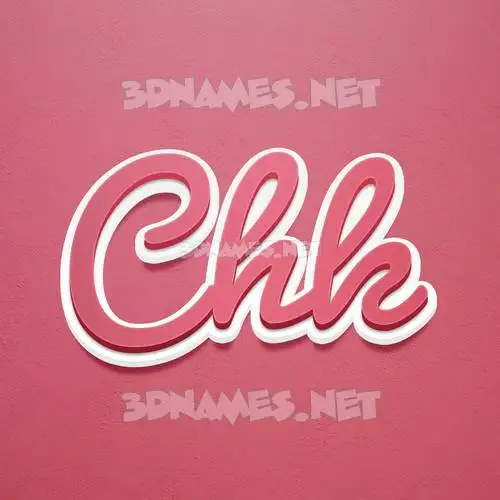 chk in Red Scribble style - 3D name wallpaper chk in Red Scribble style - 3D name wallpaper