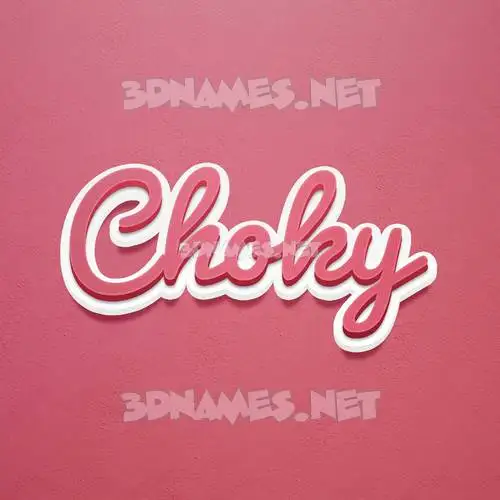 choky in Red Scribble style - 3D name wallpaper choky in Red Scribble style - 3D name wallpaper