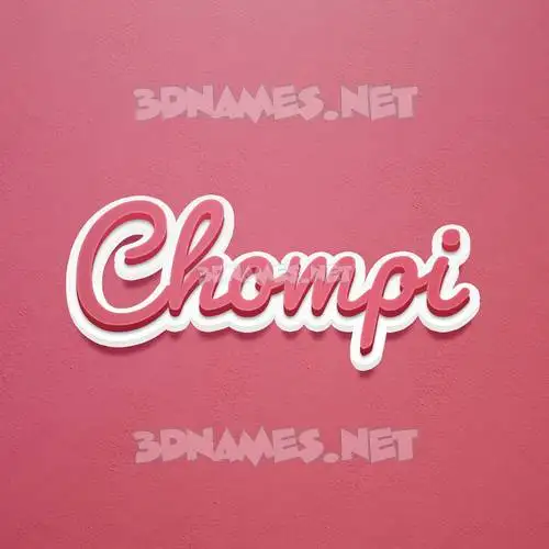 chompi in Red Scribble style - 3D name wallpaper chompi in Red Scribble style - 3D name wallpaper