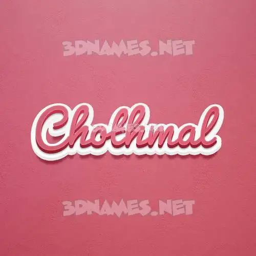 chothmal in Red Scribble style - 3D name wallpaper