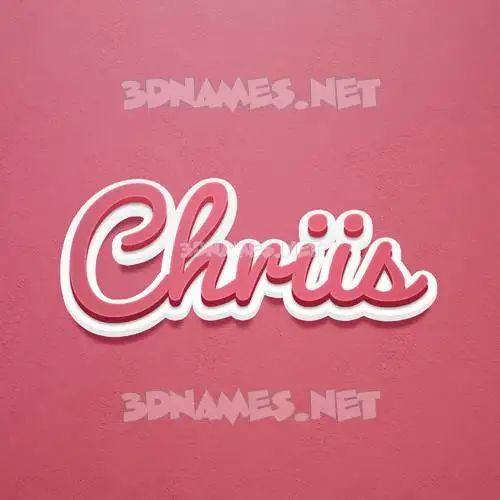 chriis in Red Scribble style - 3D name wallpaper