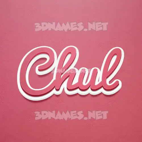 chul in Red Scribble style - 3D name wallpaper chul in Red Scribble style - 3D name wallpaper