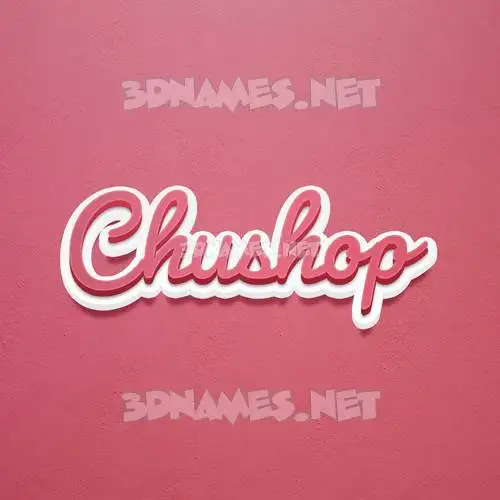 chushop in Red Scribble style - 3D name wallpaper chushop in Red Scribble style - 3D name wallpaper