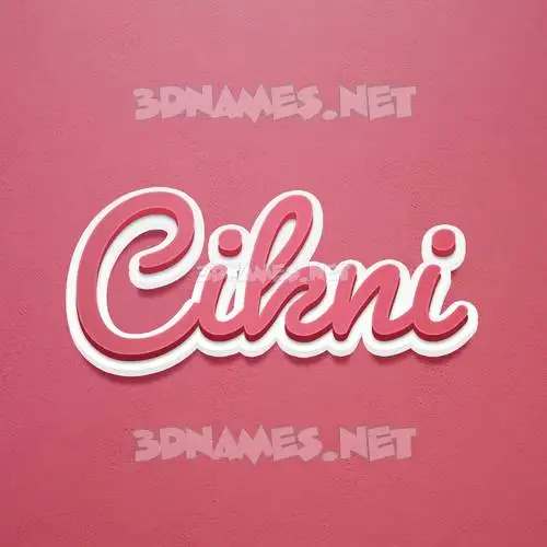 cikni in Red Scribble style - 3D name wallpaper cikni in Red Scribble style - 3D name wallpaper