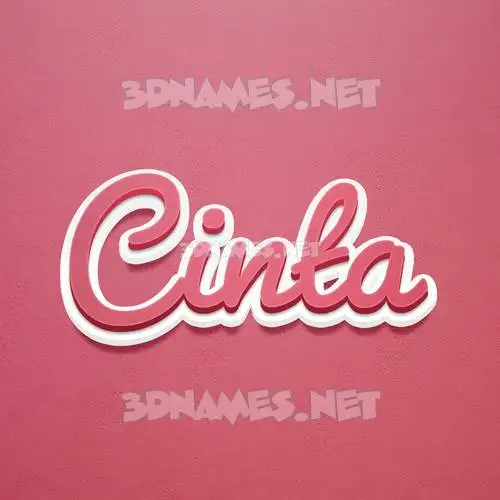 cinta in Red Scribble style - 3D name wallpaper cinta in Red Scribble style - 3D name wallpaper