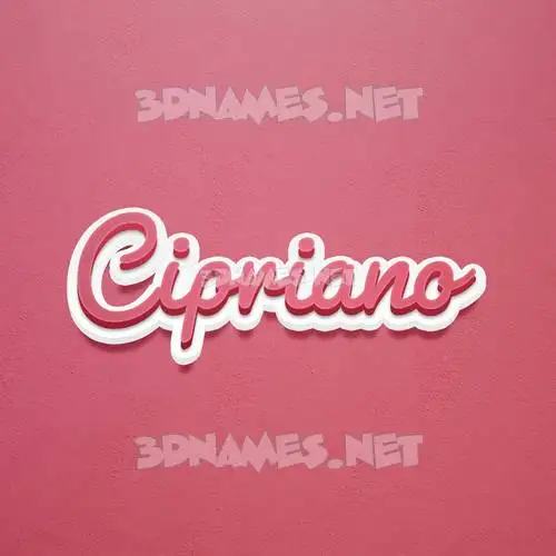 cipriano in Red Scribble style - 3D name wallpaper
