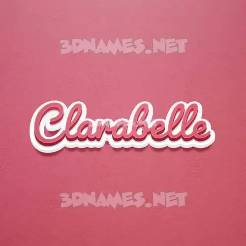 clarabelle in Red Scribble style - 3D name wallpaper