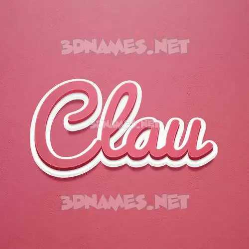 clau in Red Scribble style - 3D name wallpaper clau in Red Scribble style - 3D name wallpaper