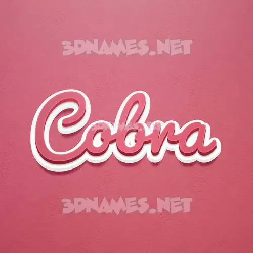 cobra in Red Scribble style - 3D name wallpaper cobra in Red Scribble style - 3D name wallpaper