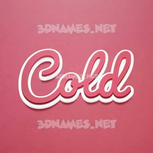 cold in Red Scribble style - 3D name wallpaper cold in Red Scribble style - 3D name wallpaper