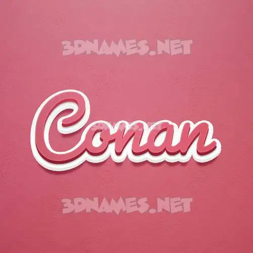 conan in Red Scribble style - 3D name wallpaper conan in Red Scribble style - 3D name wallpaper