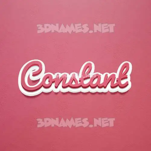 constant in Red Scribble style - 3D name wallpaper