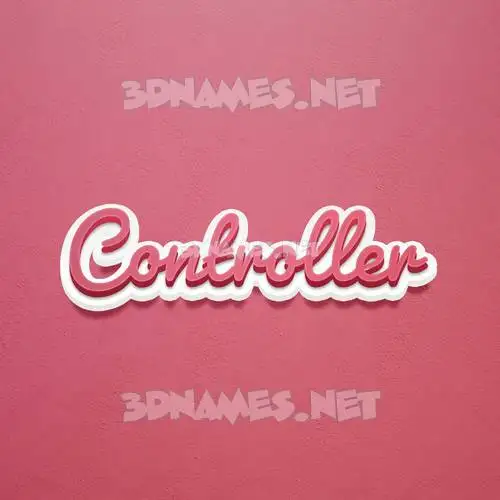 controller in Red Scribble style - 3D name wallpaper
