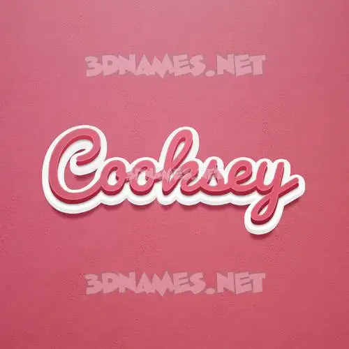 cooksey in Red Scribble style - 3D name wallpaper