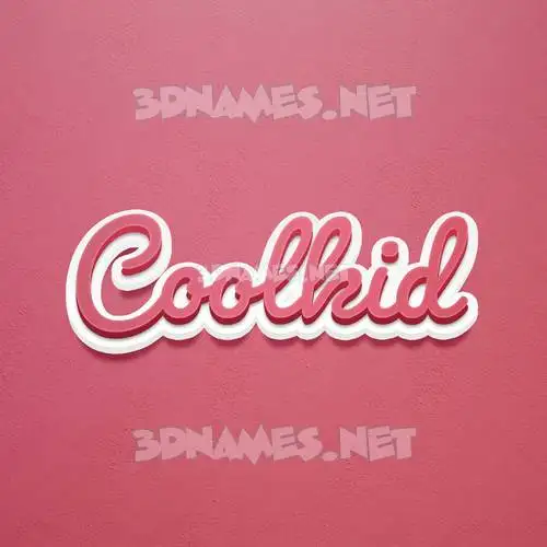 coolkid in Red Scribble style - 3D name wallpaper