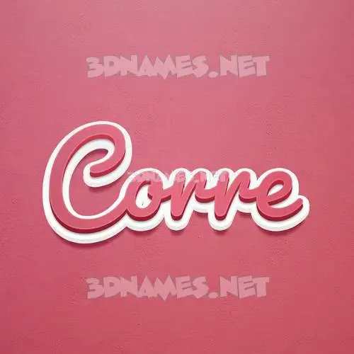 corre in Red Scribble style - 3D name wallpaper corre in Red Scribble style - 3D name wallpaper
