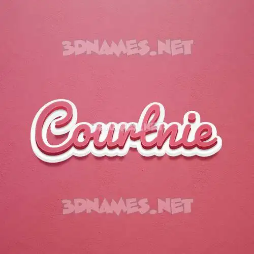 courtnie in Red Scribble style - 3D name wallpaper