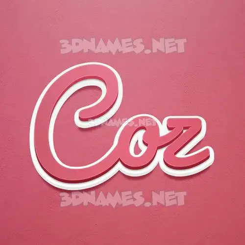 coz in Red Scribble style - 3D name wallpaper coz in Red Scribble style - 3D name wallpaper