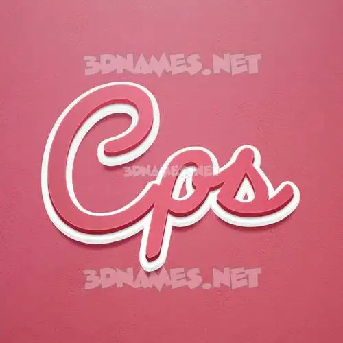 cps in Red Scribble style - 3D name wallpaper