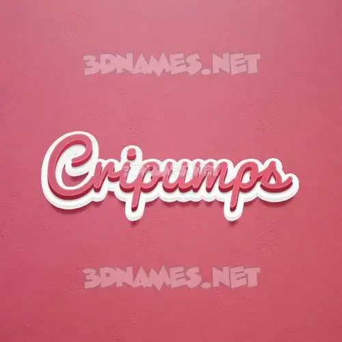 cripumps in Red Scribble style - 3D name wallpaper